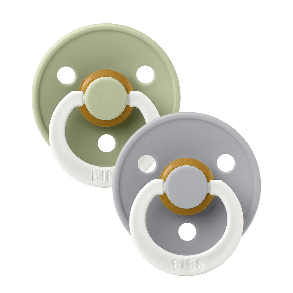 BIBS Colour Round GLOW - Sage / Cloud, 6-18 m