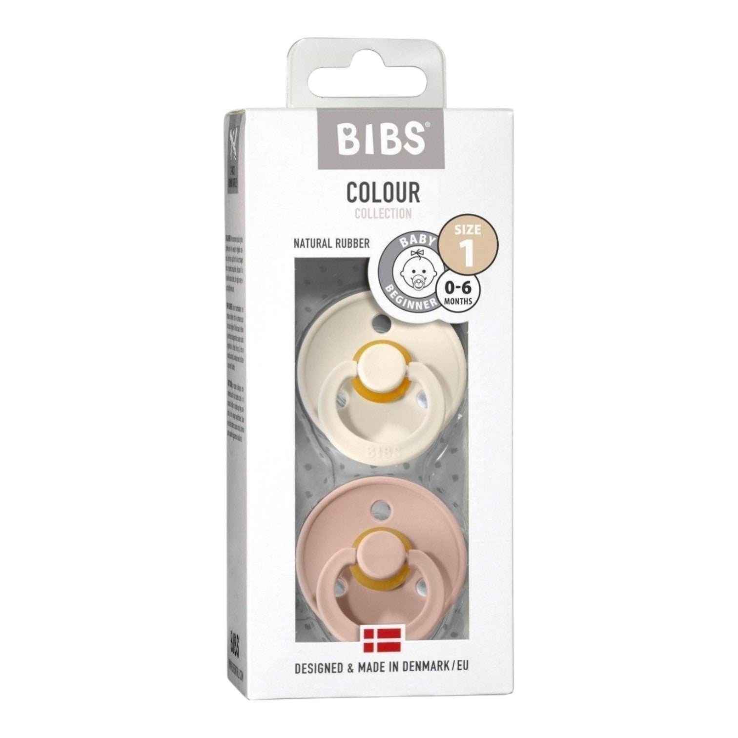 BIBS Colour Round - Ivory / Blush 0-6 m