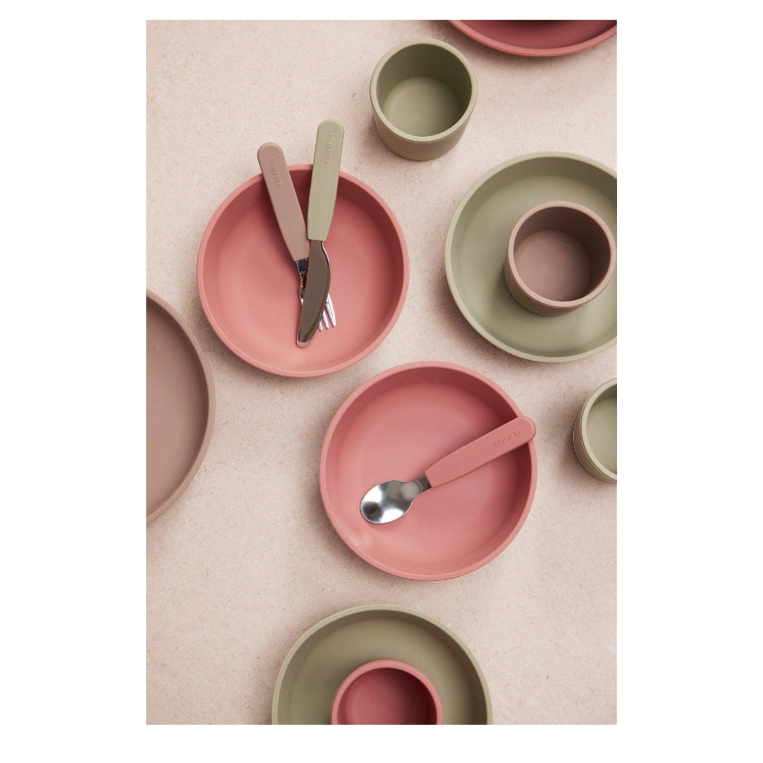 Filibabba silikoninių įrankių rinkinys - Green