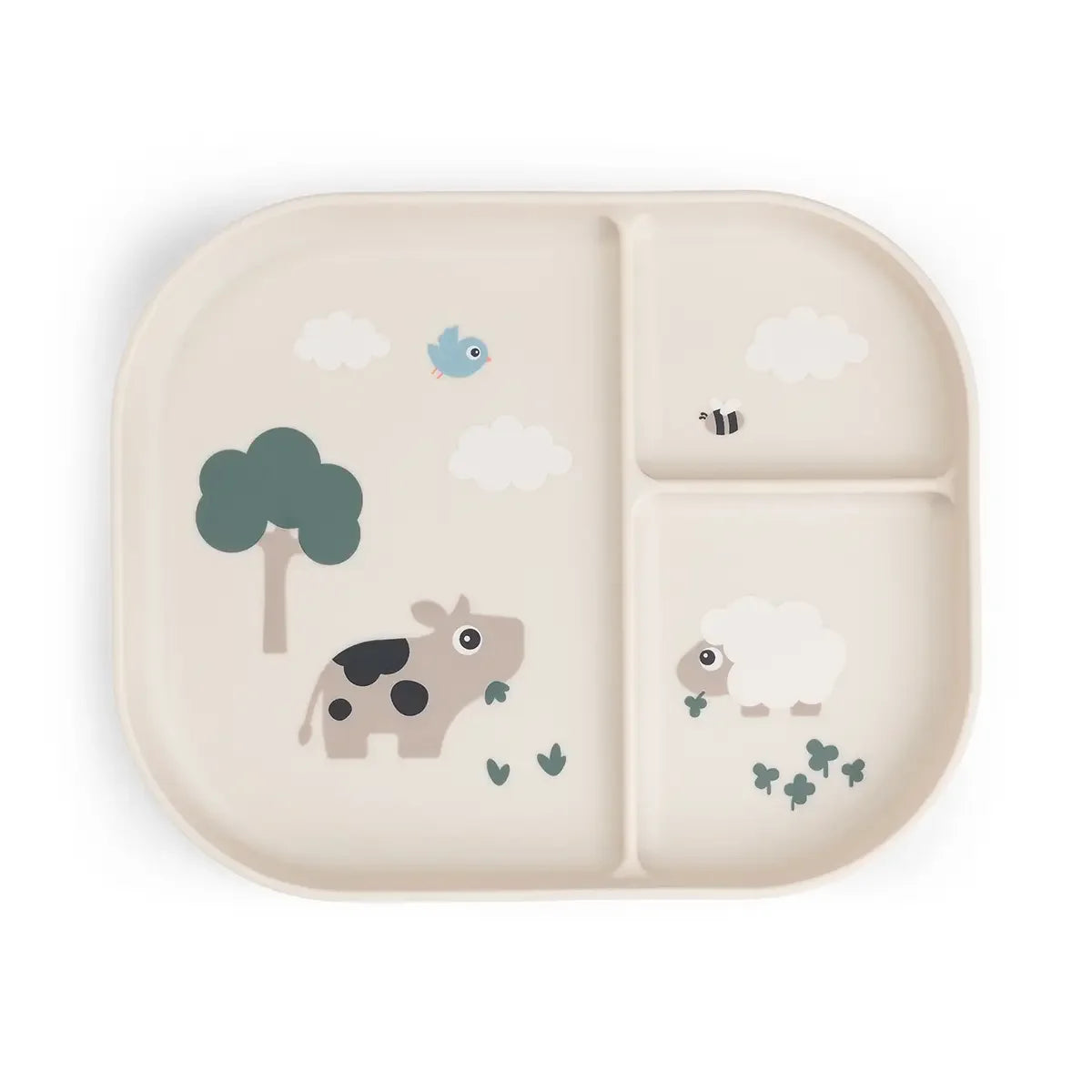 Done by Deer Foodie lėkštė su skyriais - Tiny farm Sand