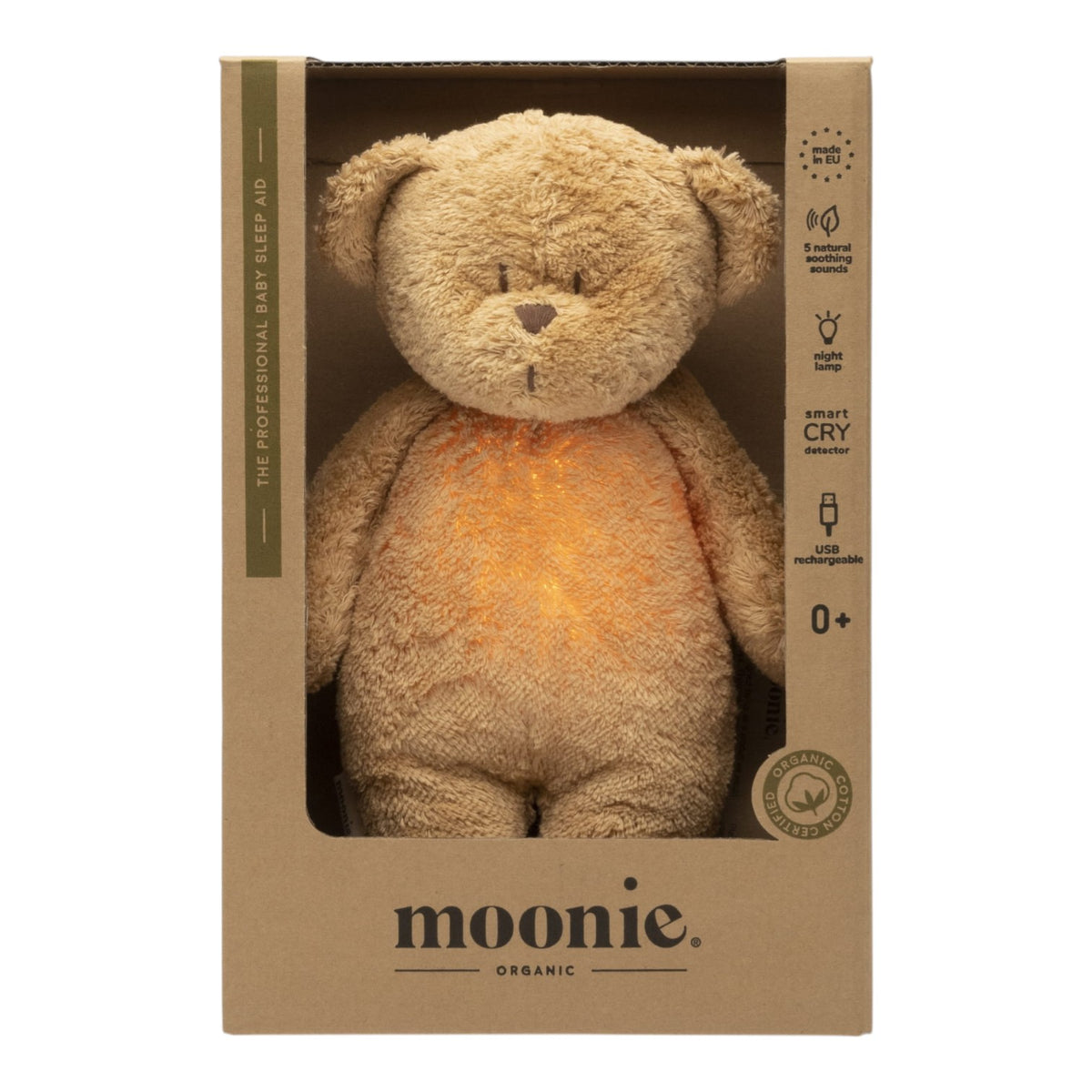 Moonie 2.0 Organic dainuojantis meškiukas - migdukas